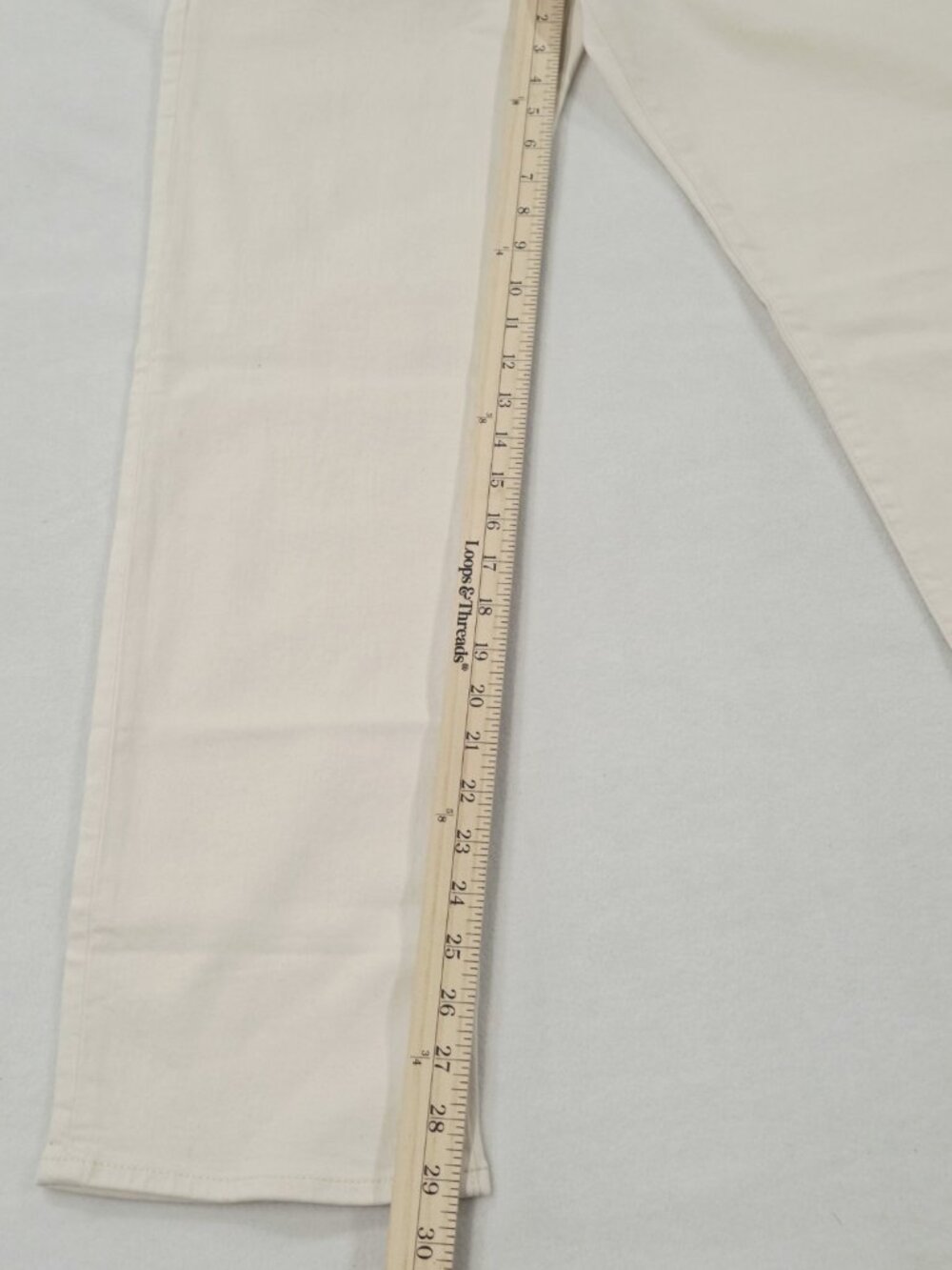 NWT Madewell 27x29 The Longline Straight Jeans Womens Vintage Canvas Ivory - Picture 12 of 13